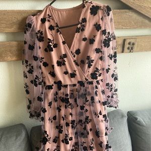 Floral Mesh Tulle Dress